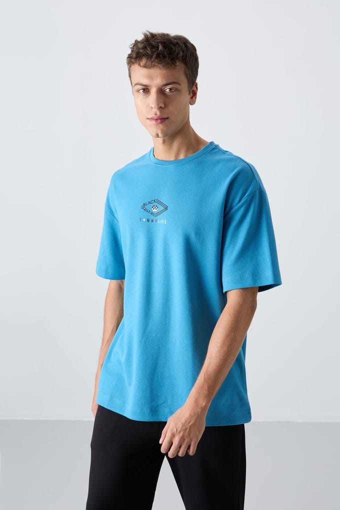 Oversized Katoenmix Logo T-Shirt