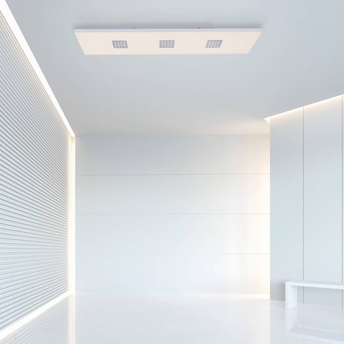 LED plafondlamp PURE Neo, 120 cm, aluminium, CCT, afstandsbediening