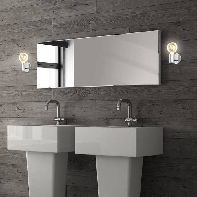 BRILONER Wandlamp - KOSOL - 10 - cm - exk. - E27 - max. - 10 - watt - IP44 - spatwaterdicht - wit