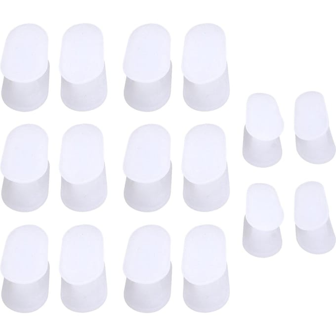 8pairs box Silicone Toe Separator Pain Relief Hallux Valgus Corrector Overlapping Toes Separator white