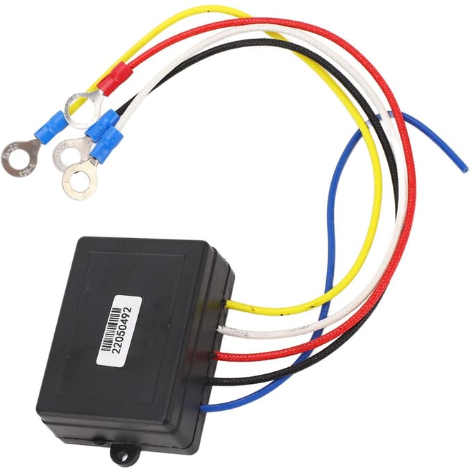 Elektrische Lier Draadloze Afstandsbediening Systeem Schakelaar 120W 12‑24V Vervanging voor Vrachtwagen ATV SUV black