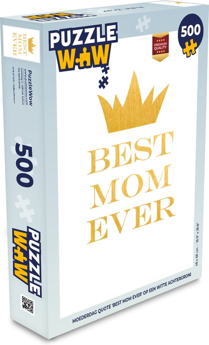 Puzzel Quotes - Best mom ever - Spreuken - Mama - Legpuzzel - Puzzel 500 stukjes