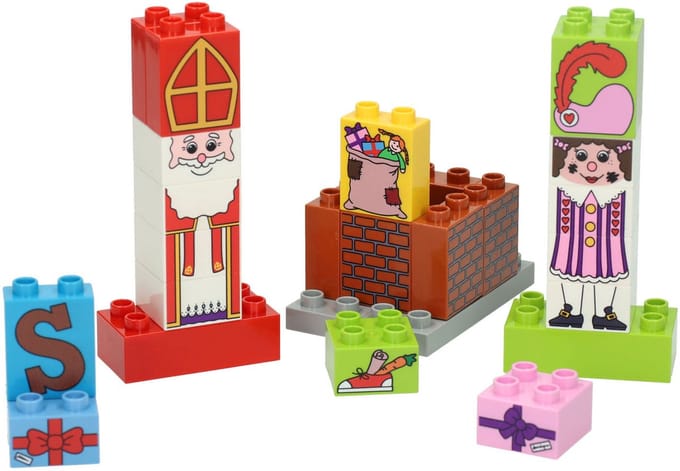 Bouwset Junior Sint en Piet Schoorsteen met Pakjes - 27st.