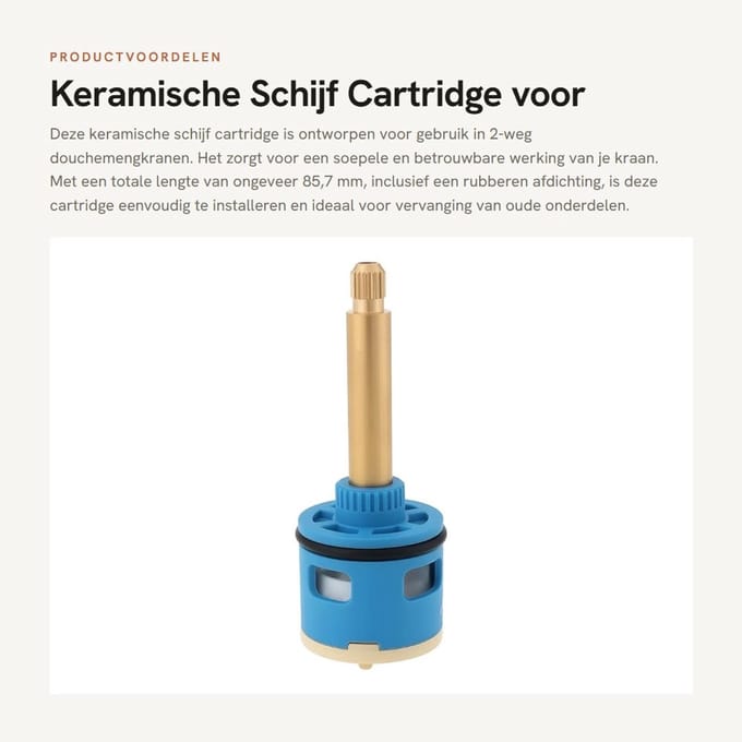 Dailygoods - Keramische Schijf Cartridge voor Douchemengkraan