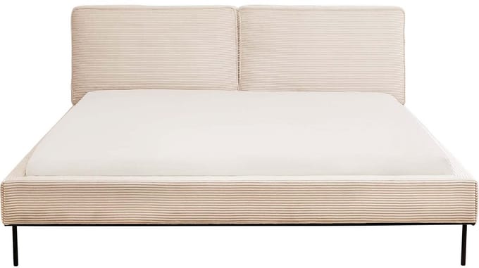 Bed East Side Cord 160x200cm creme Kare Design