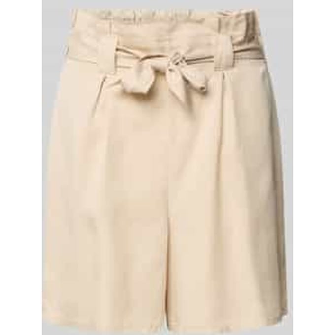 Regular fit korte broek met strikceintuur