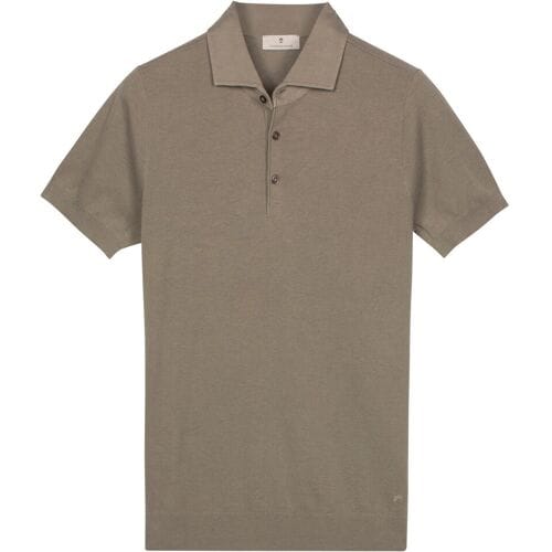 Thomas Maine Polo Pullover Half Milano Knit Groen / male