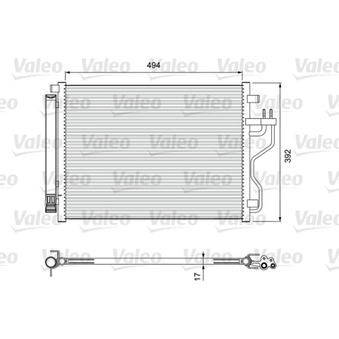 Condensator, airconditioning VALEO 814396