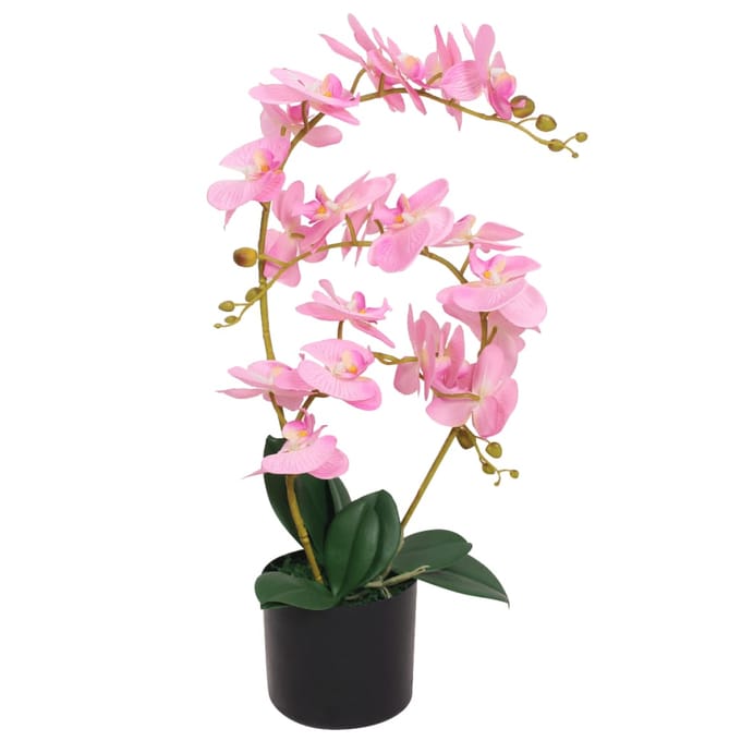 vidaXL - Kunstplant - orchidee - met - pot - 65 - cm - roze
