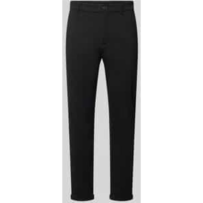 slim fit broek met viscose in verkorte pasvorm