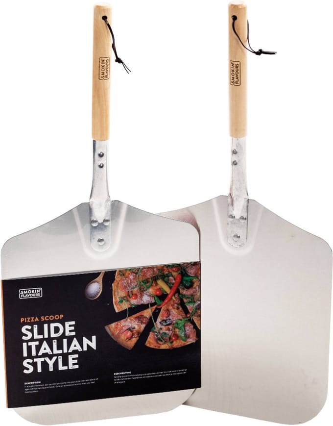 Smokin' Flavours Pizzaschep met houten handgreep 66 cm