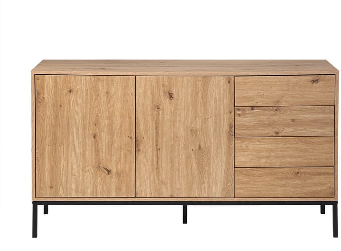 CALICOSY - Buffet met 2 deuren en 4 lades L140 cm - LENNY