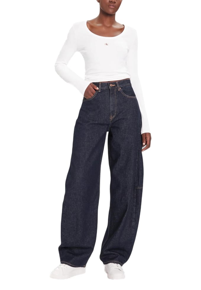 Rechtafsnijdende Donker Gewassen Jeans