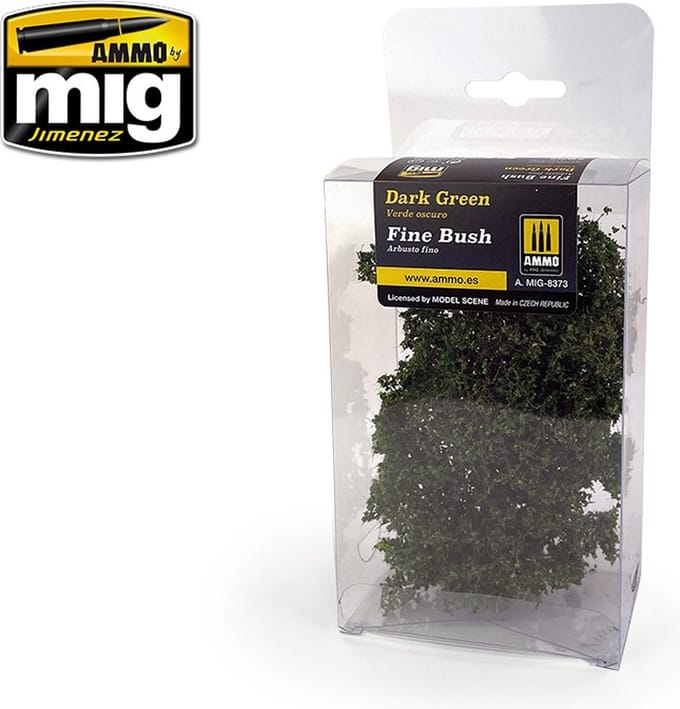 AMMO by Mig Jimenez Modelbouwdecoratie - MIG 8373 Fine Bush - Dark Green Vegetation Kunstgroen