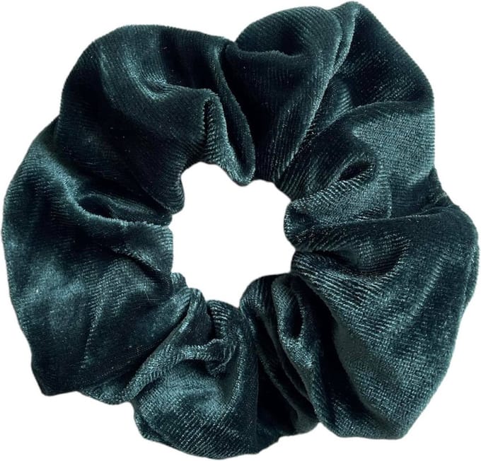 New Age Devi - Turquoise Velvet Scrunchie/Haarwokkel - Perfect voor elk kapsel!