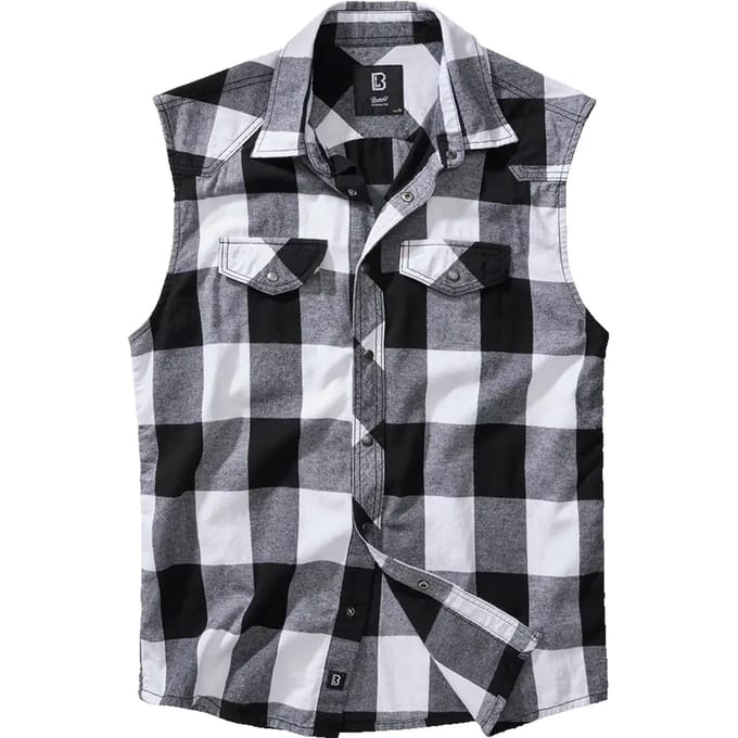 Mouwloos geruite shirt Brandit