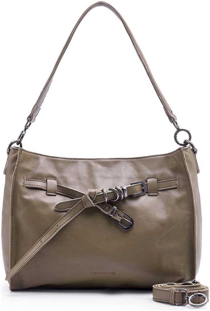 FREDsBRUDER schoudertas Belted With Love Shoulderbag Grey Khaki bruine