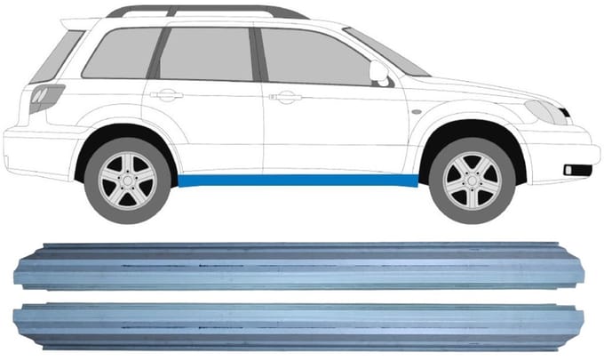 Reparatie dorpel voor Mitsubishi Outlander 2003-2007 / Links + Rechts / Set