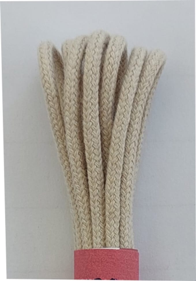 Strickers Veter - Licht Beige - Dun Rond - Lengte 120 cm - Dikte 2,5 mm - Schoenveter