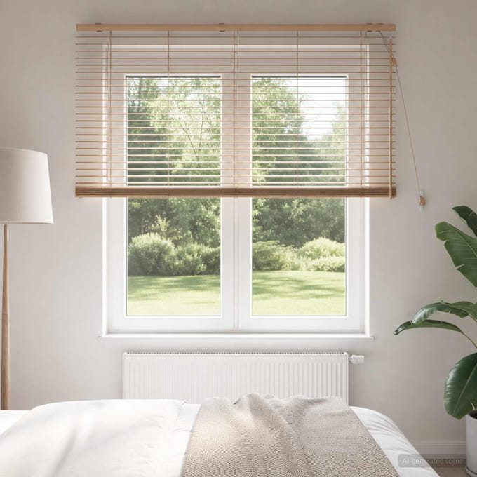 vidaXL - Venetiaanse - jaloezie - Eiken - Look - 155 - x - 160 - cm - 35 - mm
