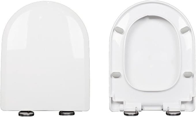 Toiletbril - WC Deksel - Badkamer Vernieuwing - 360° Verstelbaar Scharnier - 35x44cm - Wit