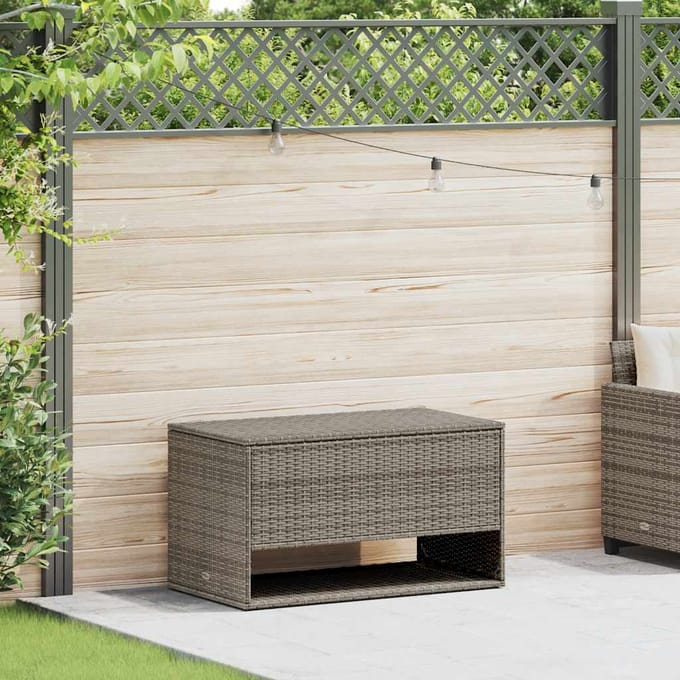 vidaXL - Opbergbox - voor - buiten - 100x55x55,5 - cm - poly - rattan - grijs