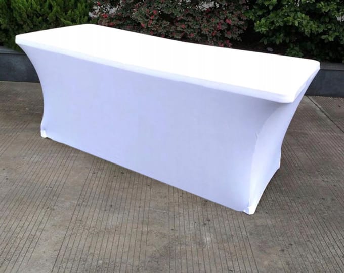 Meble odNowa - Tafellaken - Elastaan 180x76 cm - Wit - Volledig