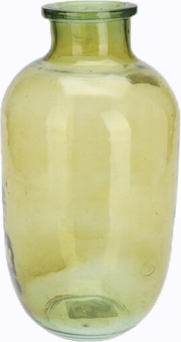 H&S Collection Bloemenvaas San Remo - glas - groen transparant - D18 x H35 cm