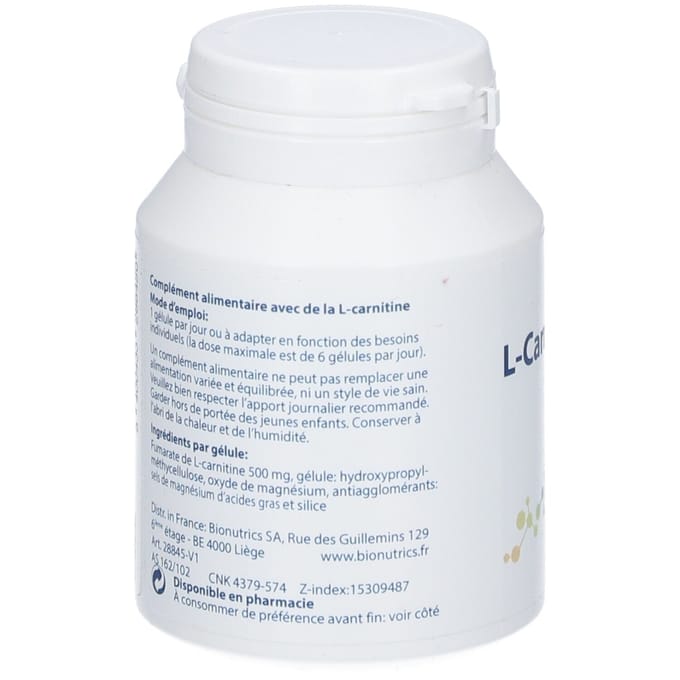 Metagenics L-Carnitine V-caps 60 | 500mg L-carnitinefumaraat | Energiemetabolisme