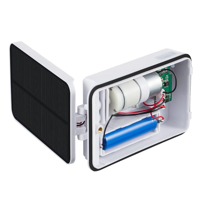 Anself 5V Zonne-energie Oplaadbare Zuurstofpomp Luchtpomp Vissen Zuurstofpomp Beluchter met Luchtstenen white