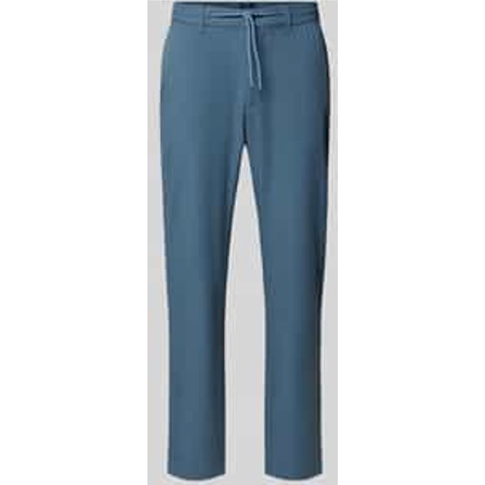 tapered fit stoffen broek met elastische band
