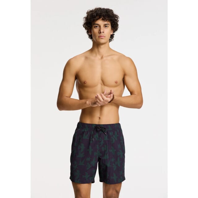 Shiwi Heren zwemshort nick 6" vogel print paars/groen