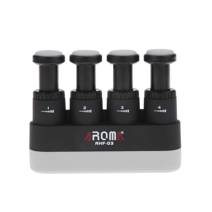 Aroma AHF-03 Draagbare Gitaar Bas Piano Vingertrainer Handtrainer Medium spanning Handtraining geel
