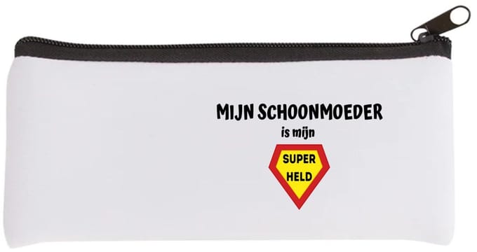 Akyol - mijn schoonmoeder is mijn superheld Etui - Schoonmoeder - super schoonmoeder - moeder cadeautjes - moederdag - verjaardag - geschenk - kado - 20 bij 9 cm