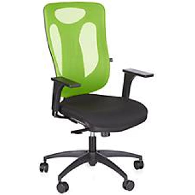 Topstar bureaustoel PRO NET 100, synchroonmechanisme, zonder armleuningen, nieuwe hightech gaas leuning, appelgroen/zwart