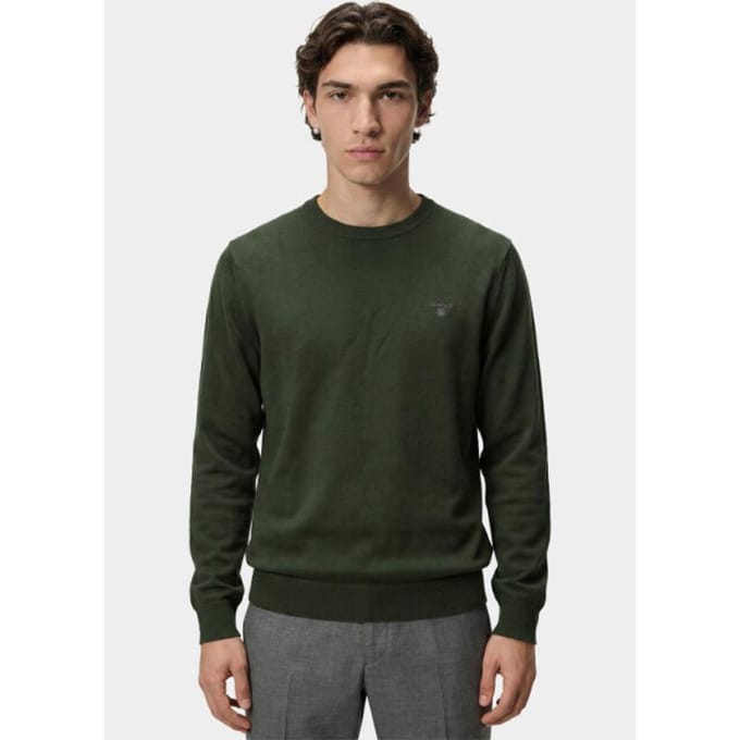 Gant Pullover heren katoenen trui met ronde hals 8030561/379