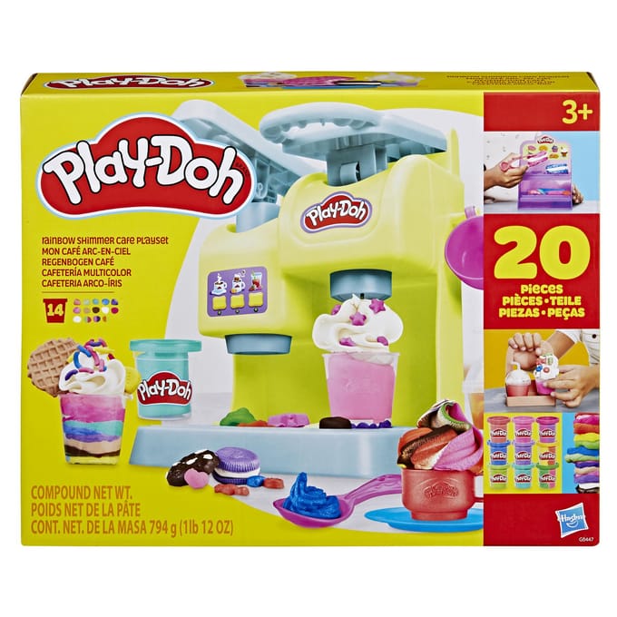 Hasbro Play-Doh regenboog shimmer cafe speelset - creatief speelgoed.