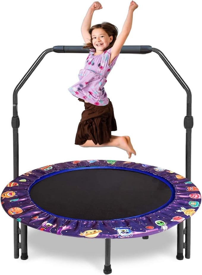 Mini Trampoline voor Kinderen Binnen en Buiten, Inklapbaar