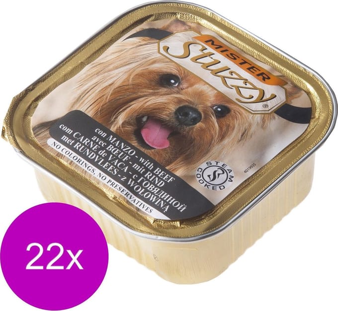 22x Stuzzy Hondenvoer Paté Rund 150 gr