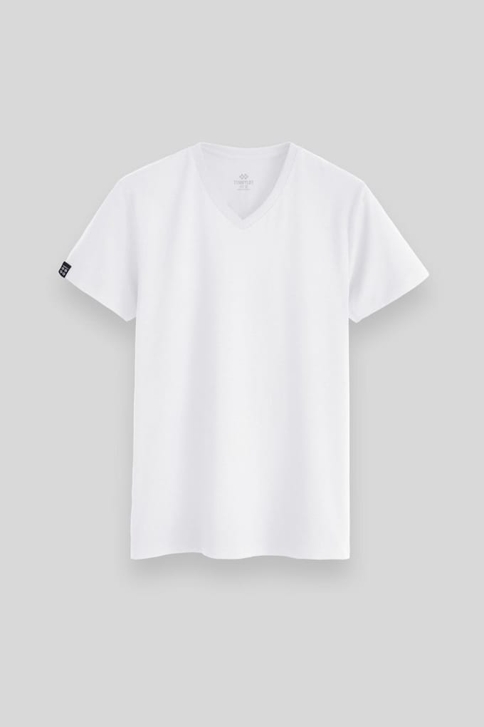 Heren V-hals Korte Mouwen T-Shirt
