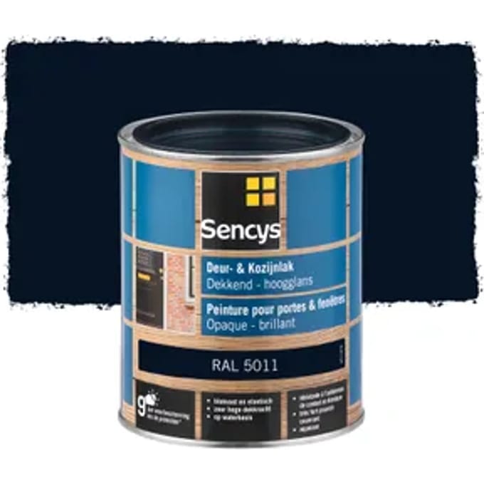 Sencys Lak Voor Deurenen Ramen Hoogglans Ral5011 750ml