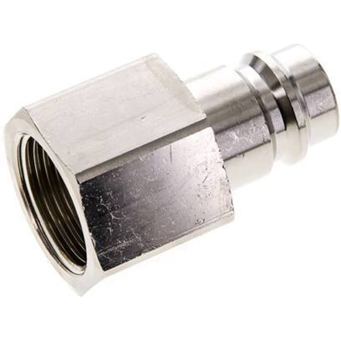 Vernikkeld Messing DN 19 Luchtkoppeling Insteeknippel G 1 inch Binnendraad - CLP19-F-BN-100