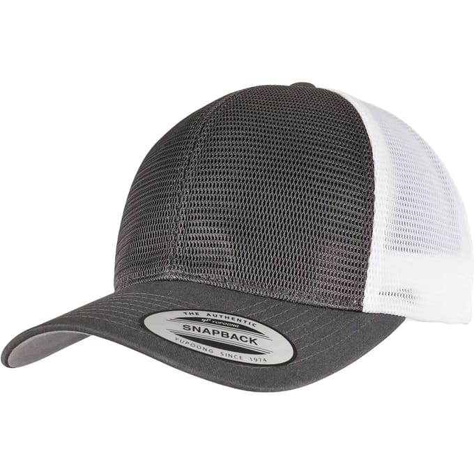 Flexfit - YP CLASSICS 360 OMNIMESH CAP 2-TONE charcoal/white one size Pet - Grijs/Wit