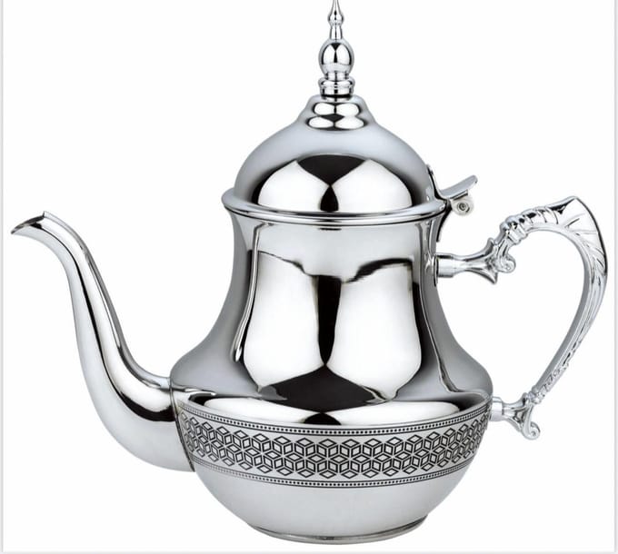Marokkaanse Theepot RVS – Traditionele Arabische Theepot – 0.8 Liter