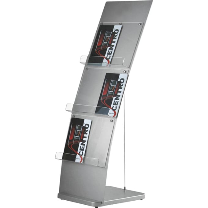 Folderstandaard OPUS 2 6x A4 gebogen wand