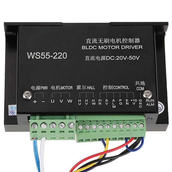 Contrôleur de moteur BLDC sans balais WS55220 DC 48 V 500 W pour broche CNC