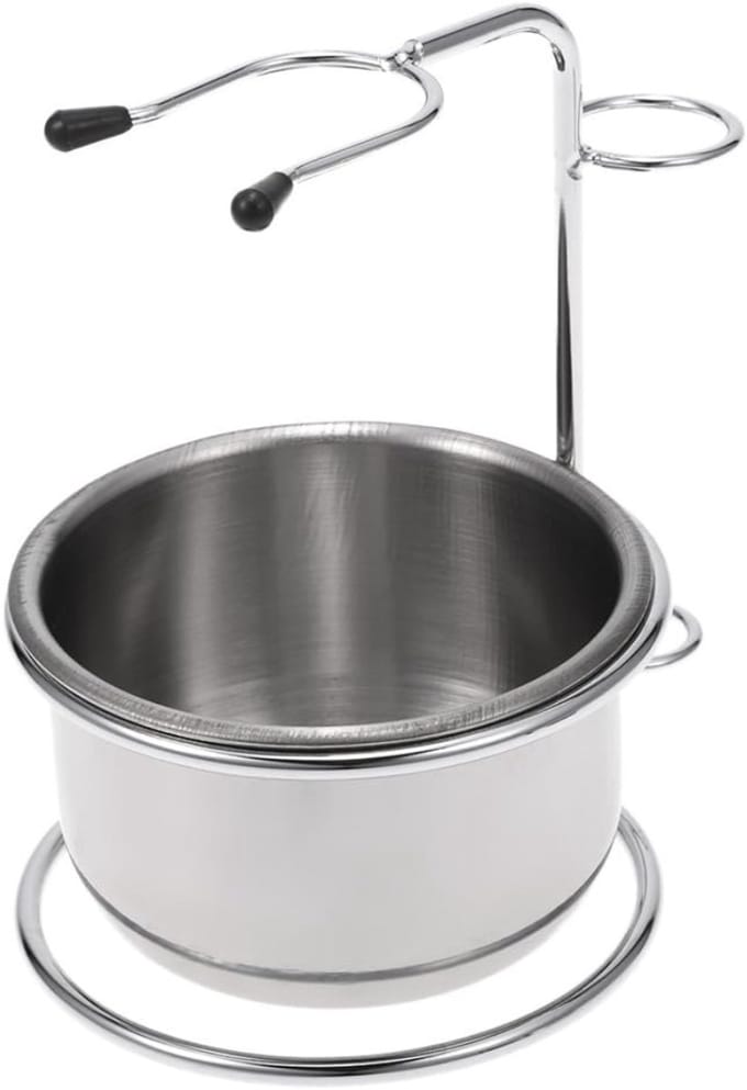 GTB® Scheerkom - Scheerkwast - Scheerkop - Zilver - 6cm x 6cm x 4cm