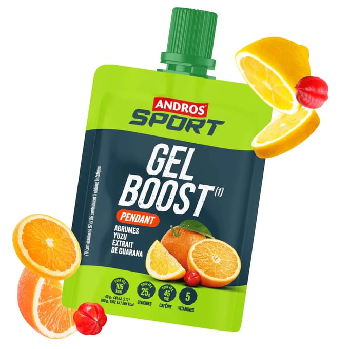 Gel Energizer Boost Andros Sport Agrumes Yuzu Guarana