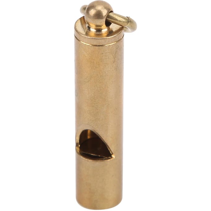 Overlevingsfluitje met Sleutelhanger Messing Hoge Decibel Noodfluitje voor Buiten Kamperen beige