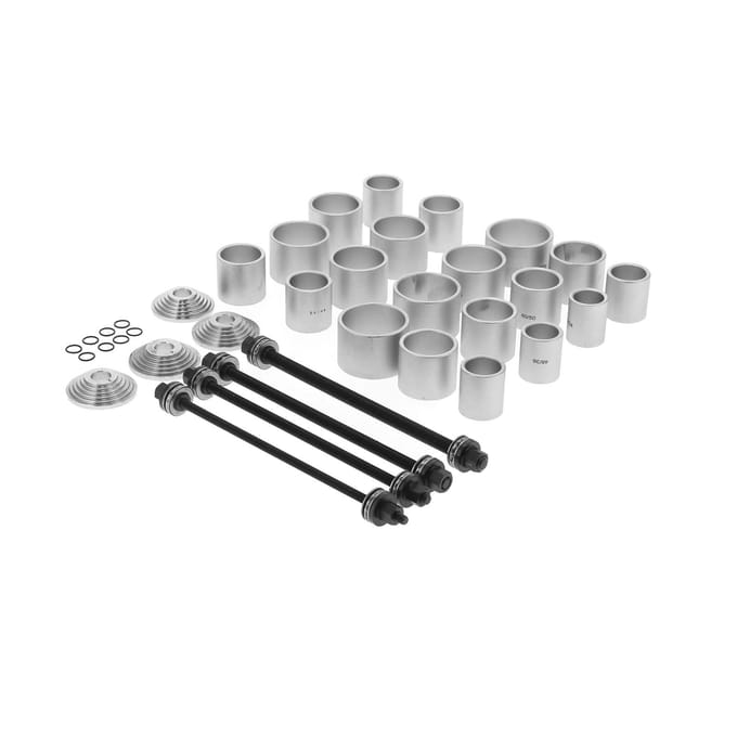 Kit 28 pièces Douilles d'extraction et d'insertion Retirer les bagues Cales Roulements Joints Acier au carbone Professionnel gray